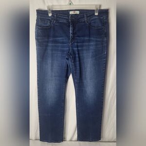 Levi's Perfectly Shaping 512 Straight Blue Jeans Size 20 Mid-Rise Stretch